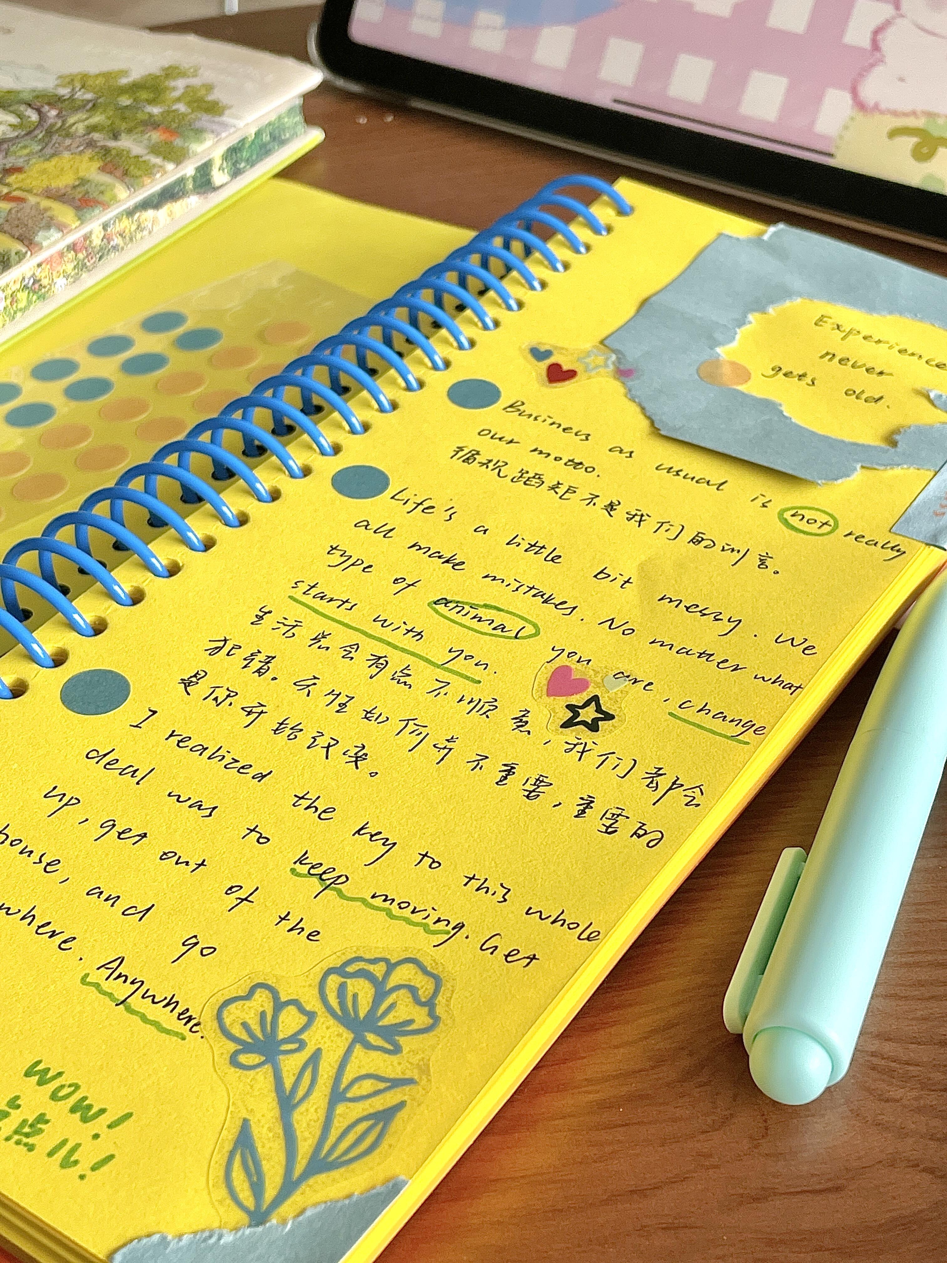 A6 Colorful Spiral Bound Thick Journal