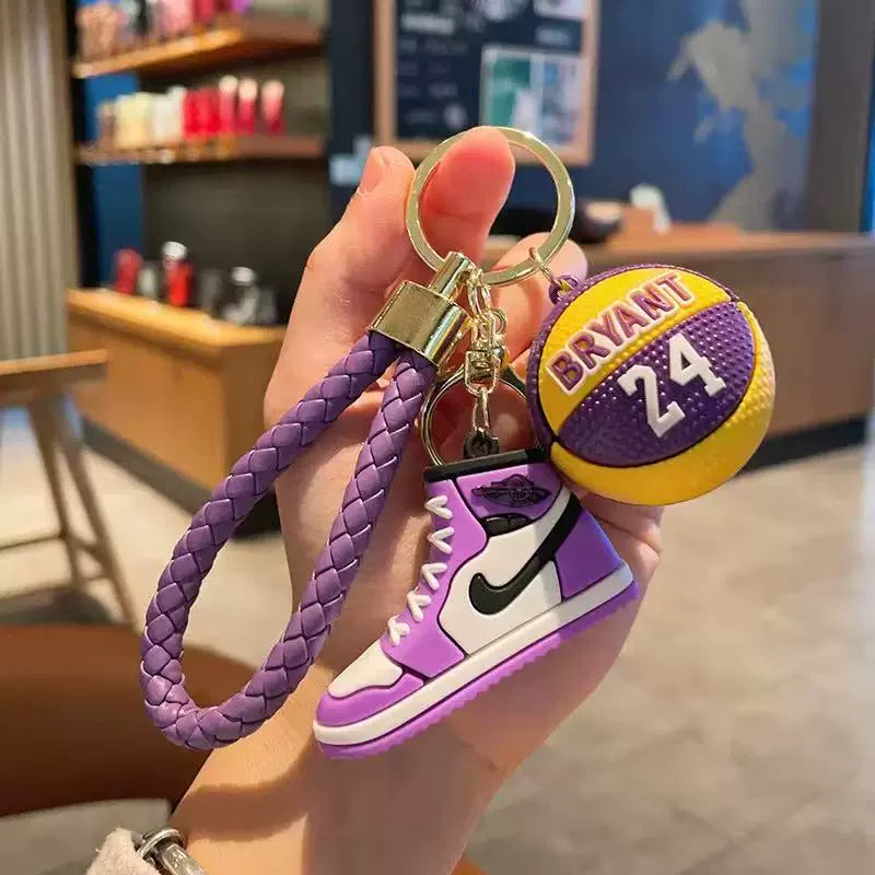 AJ Sneakers and Basketball Keychain