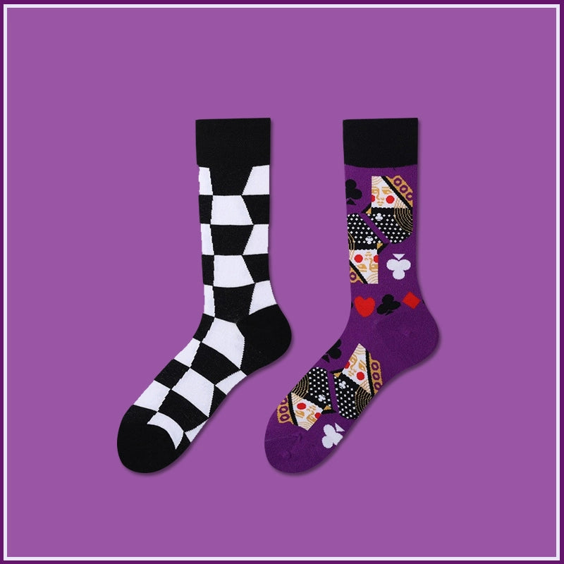 Mismatched Novelty Crew Socks