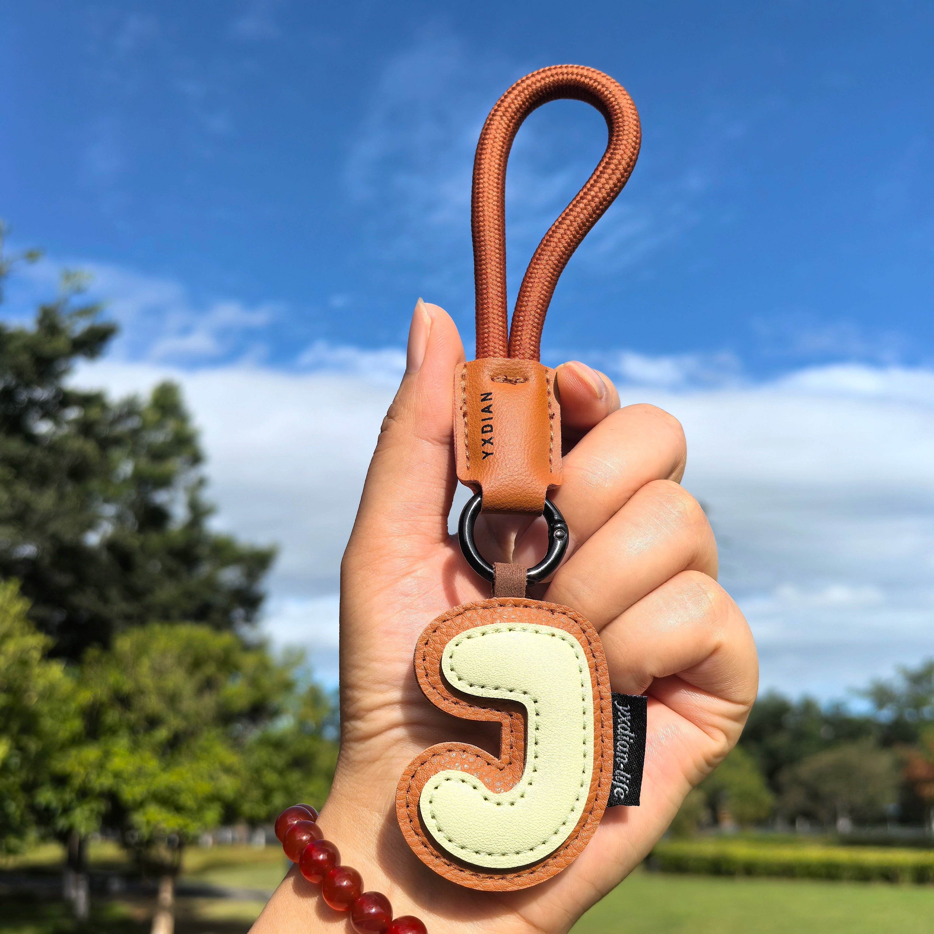 Leather Letter Keychain
