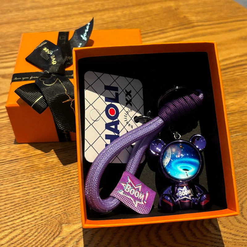 Galaxy Space Bear Keychain