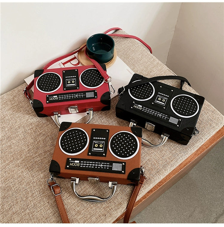Retro Boombox Crossbody Bag