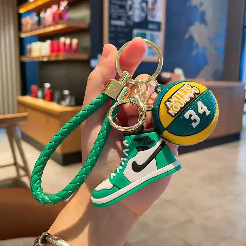 AJ Sneakers and Basketball Keychain