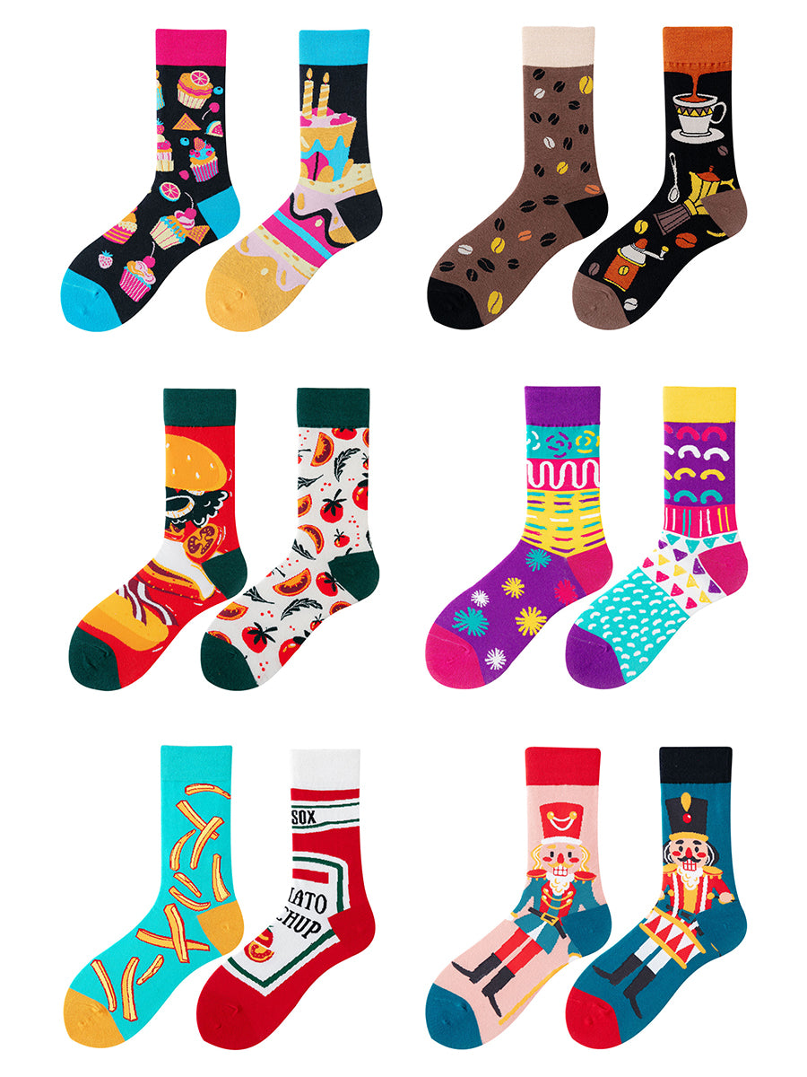 Mismatched Food Pair Socks