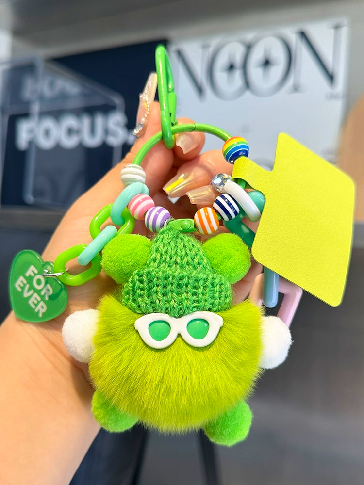 Plush Soot Ball Keychain