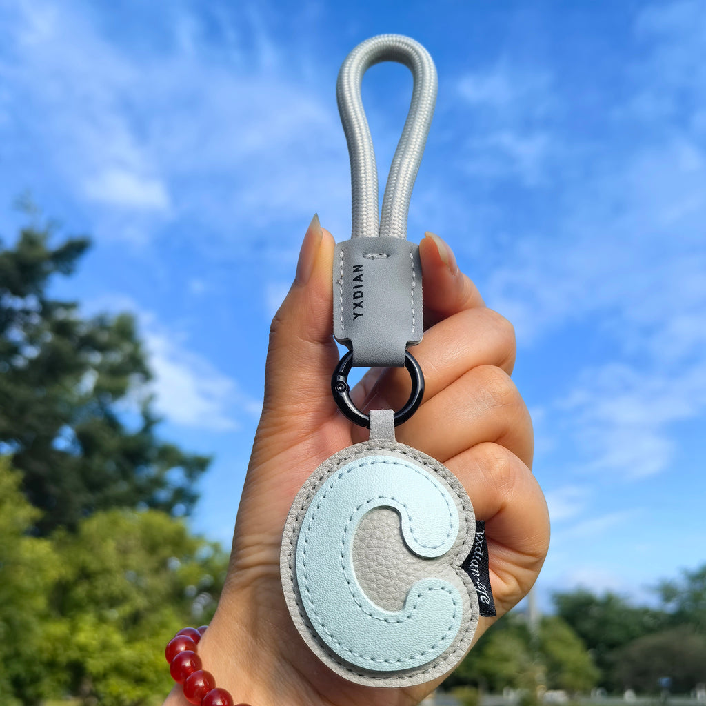 Leather Letter Keychain