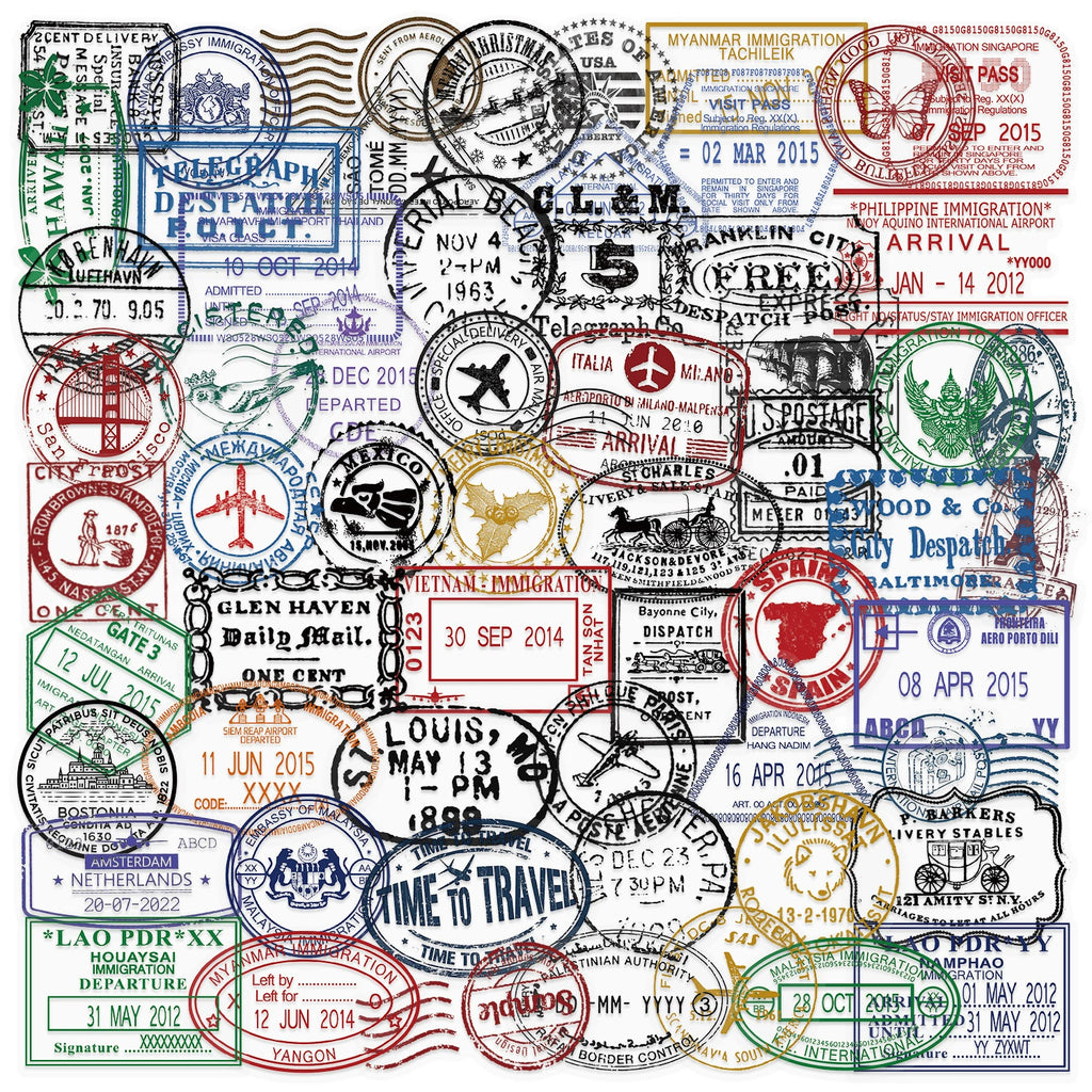 Vintage Postmark Sticker Pack