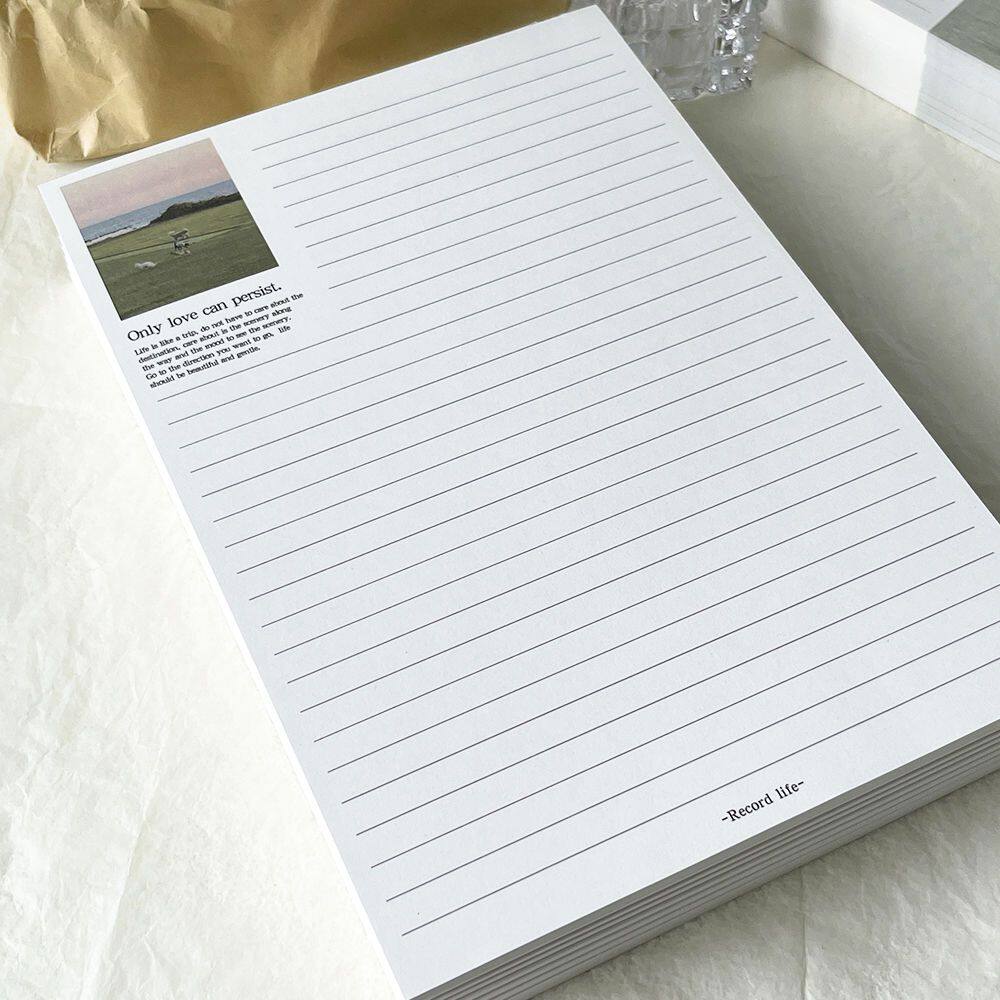 Ins Style British Landscape Tearable Writing Pad