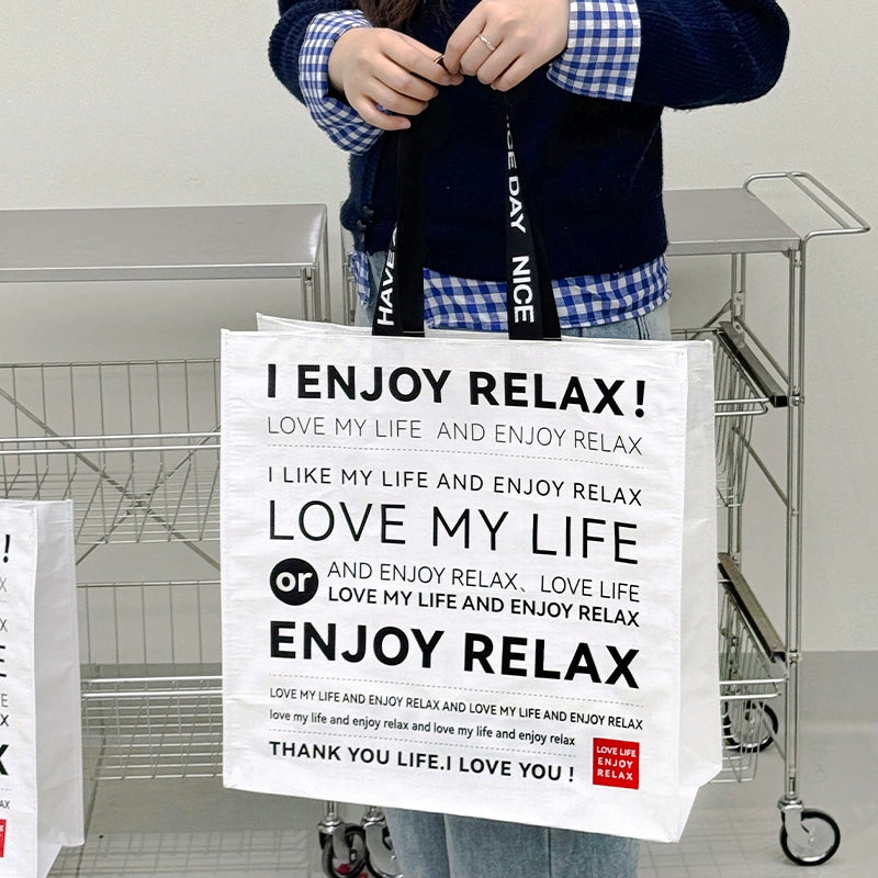 Oversized Woven Tote Bag