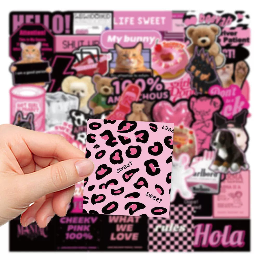 Black & Pink Sticker Pack