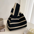 Retro Knit Fabric Mini Tote Bag