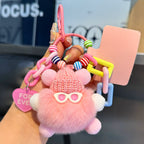 Plush Soot Ball Keychain