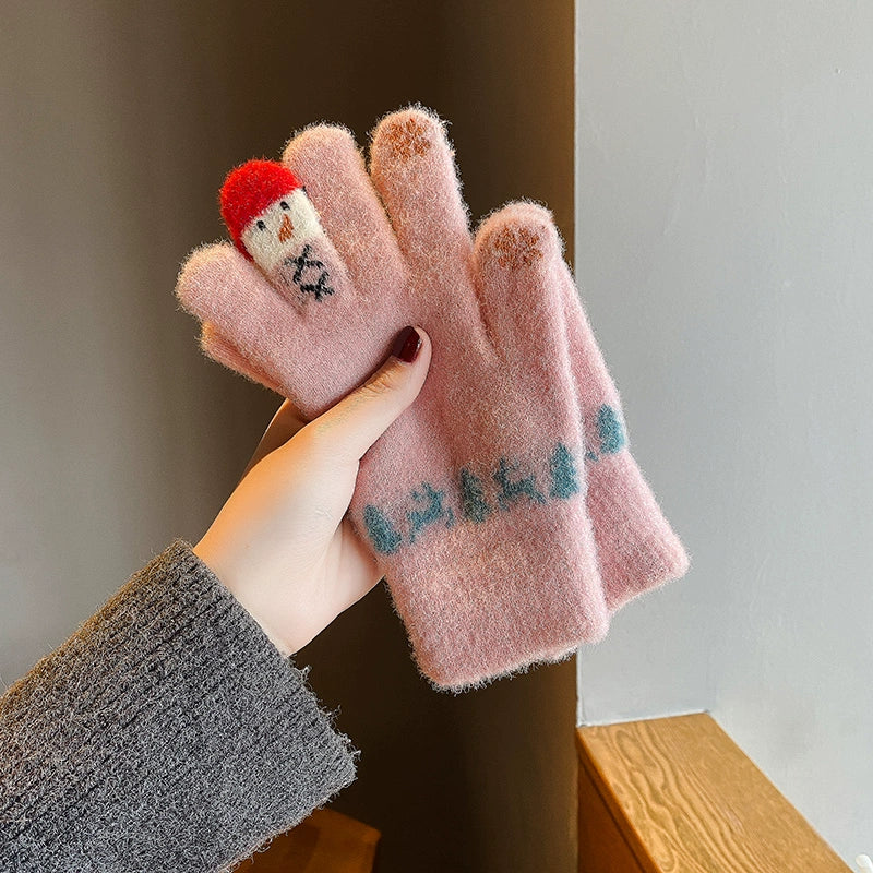Snowman Knit Gloves