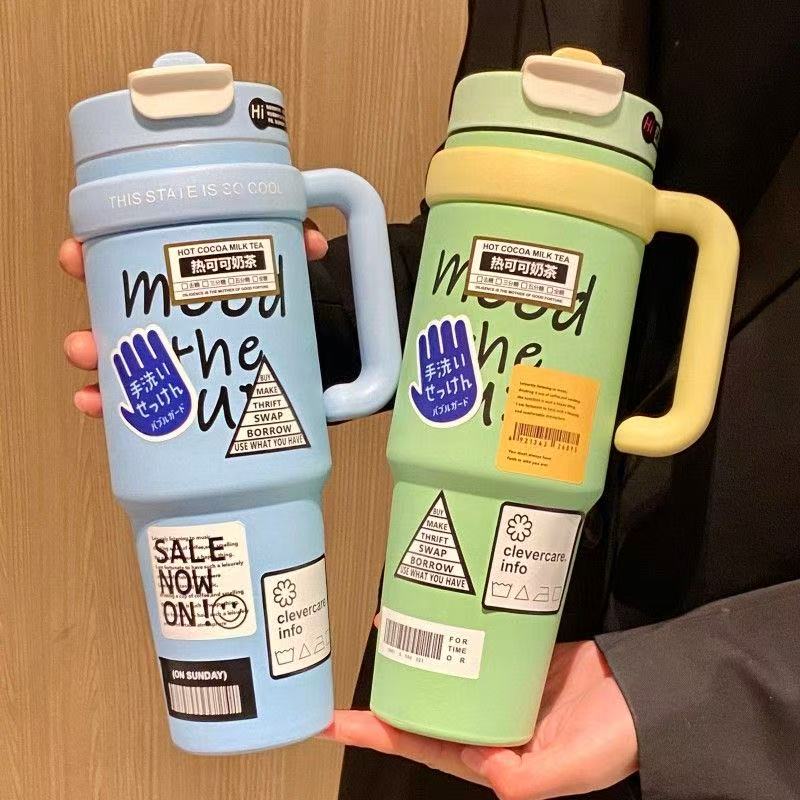 Graffiti & Sticker Large-Capacity Tumbler