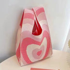 Retro Knit Fabric Mini Tote Bag