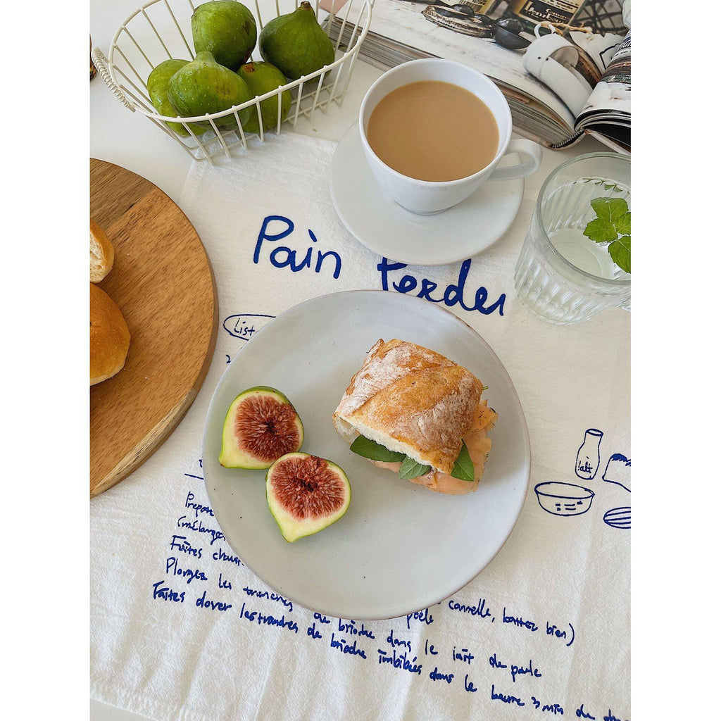 Aesthetic Ins Style French Script Placemat