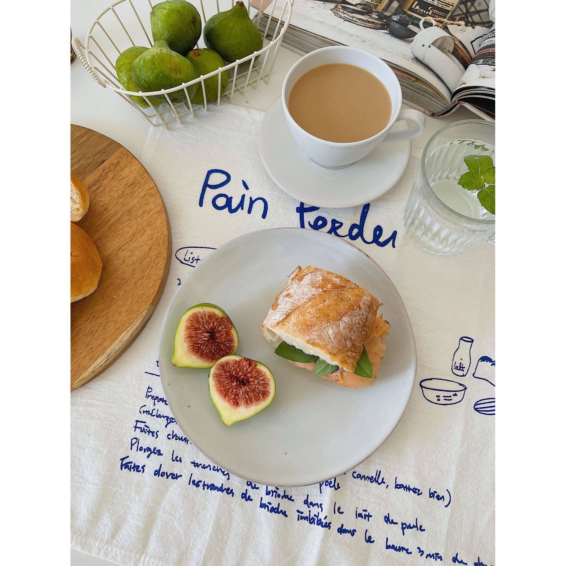 Aesthetic Ins Style French Script Placemat