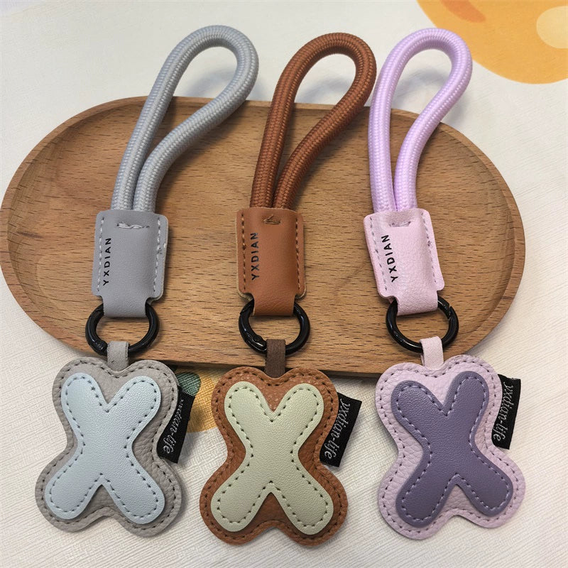 Leather Letter Keychain