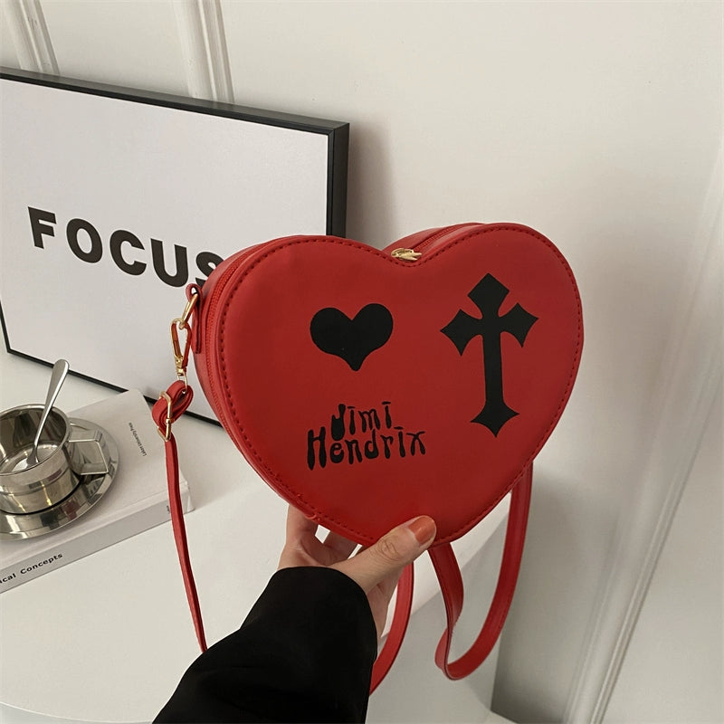 Gothic Heart Crossbody Bag