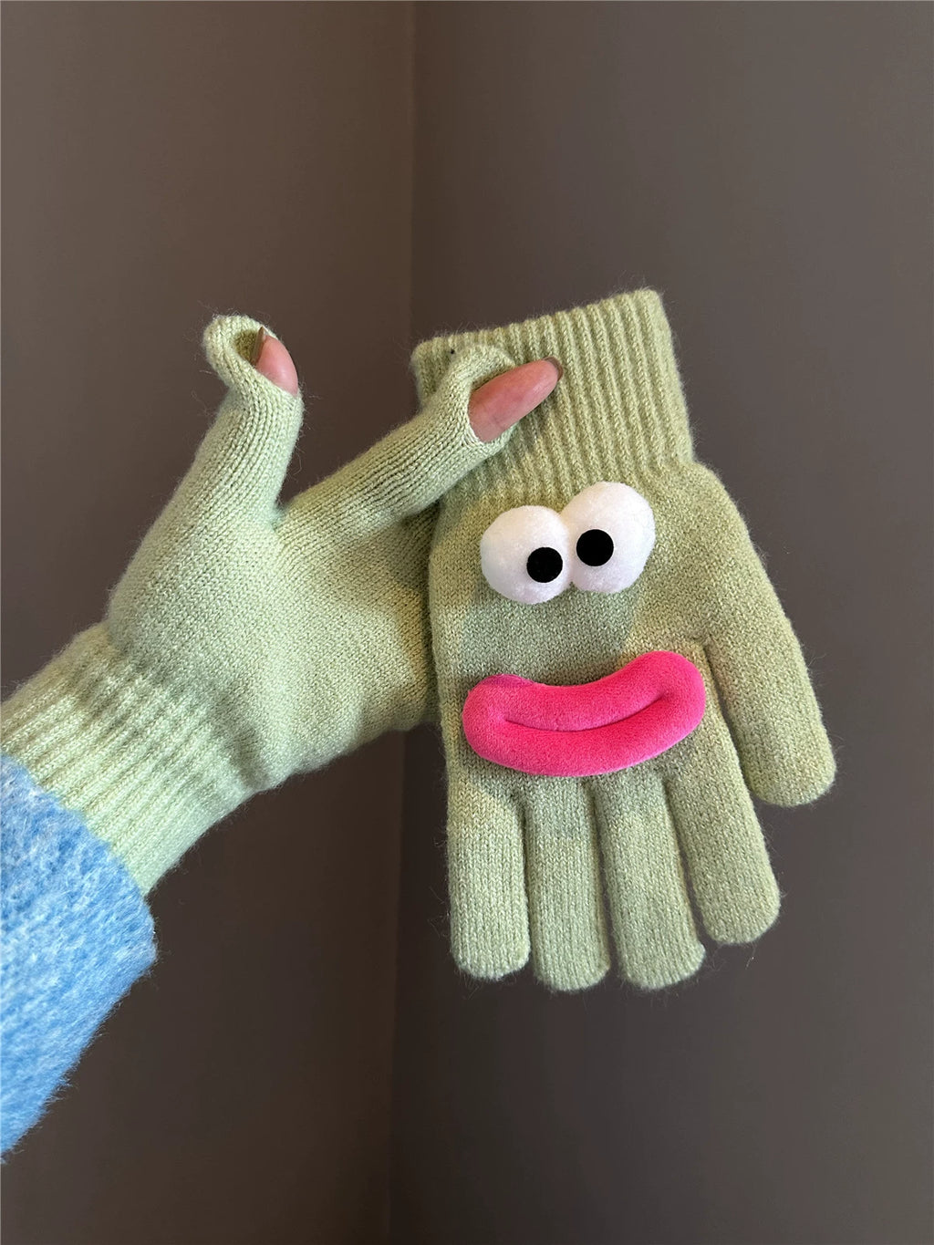Googly Finger Wool Gloves