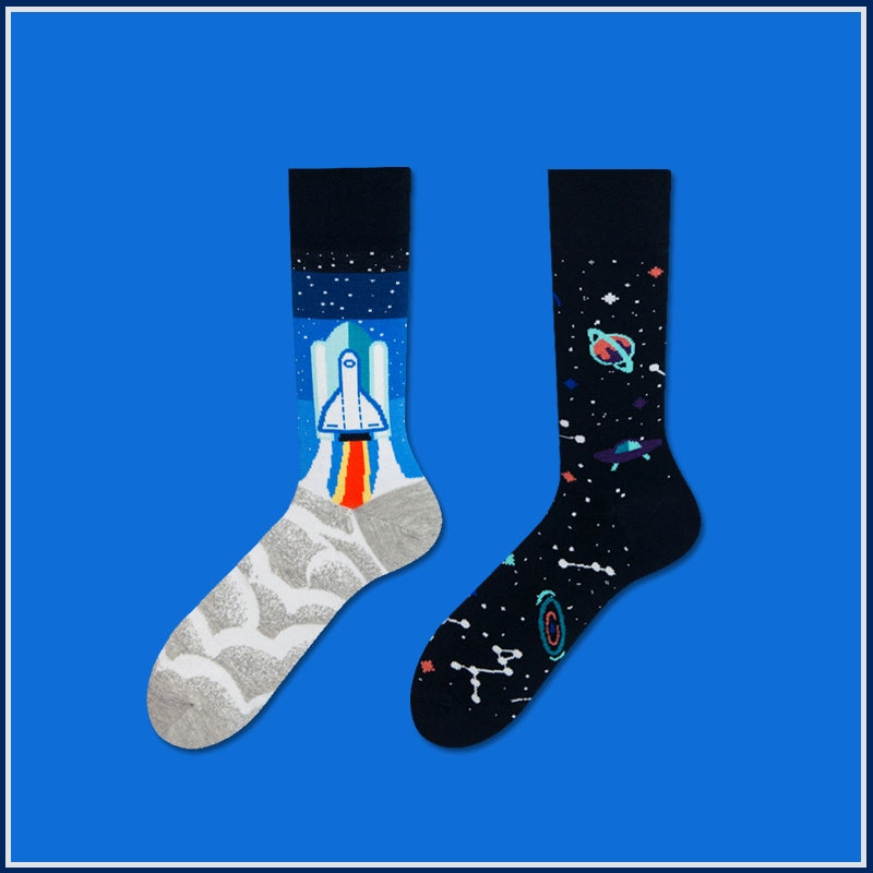 Mismatched Novelty Crew Socks