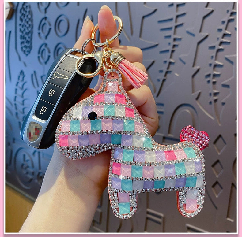 Full-diamond Pony Keychain