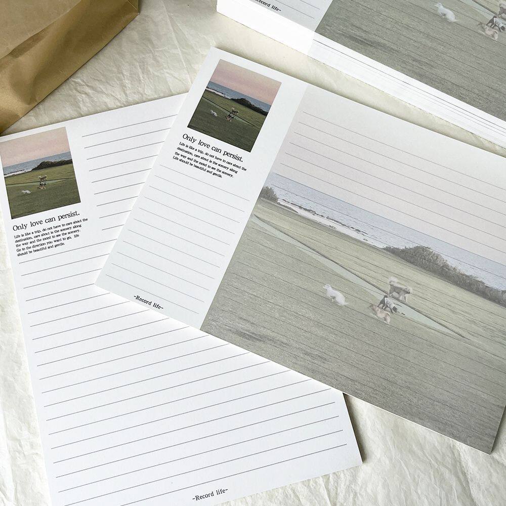 Ins Style British Landscape Tearable Writing Pad