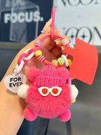 Plush Soot Ball Keychain