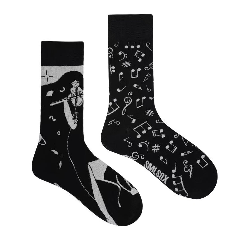 Mismatched Streetwear Crew Socks
