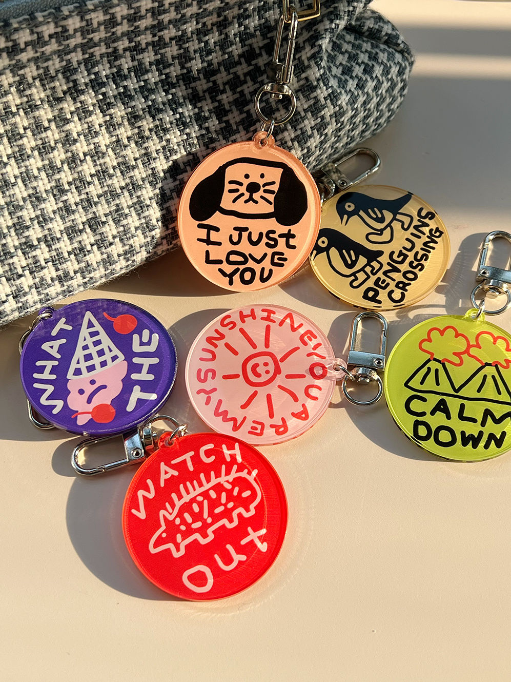 Original Illustration Pattern Acrylic Keychain