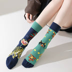 Mismatched Trendy Design Crew Socks