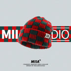 Color Block Checkerboard Beanie