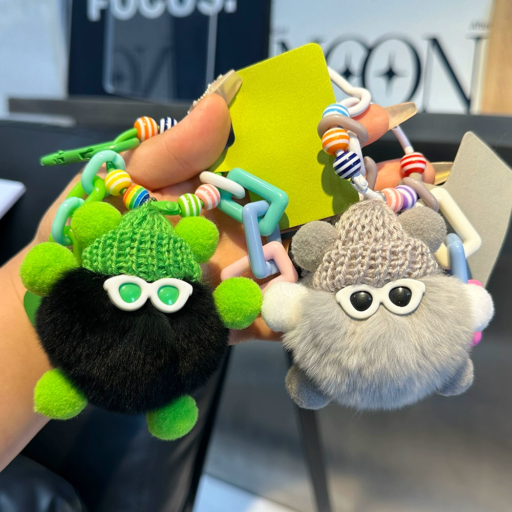 Plush Soot Ball Keychain