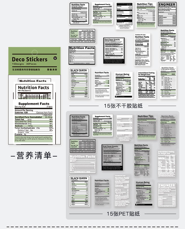 Daily Life Journal Stickers Set