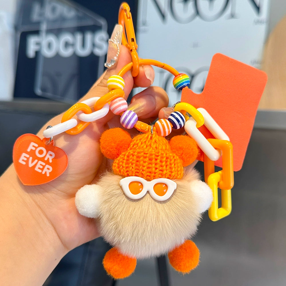 Plush Soot Ball Keychain