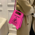 CAUTION Sign Mini Crossbody Bag