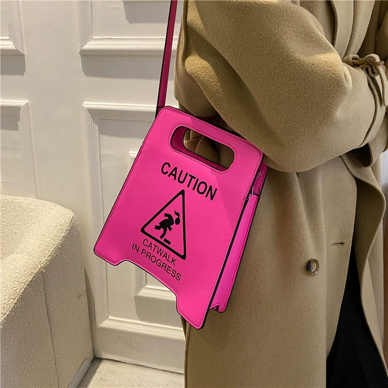 CAUTION Sign Mini Crossbody Bag