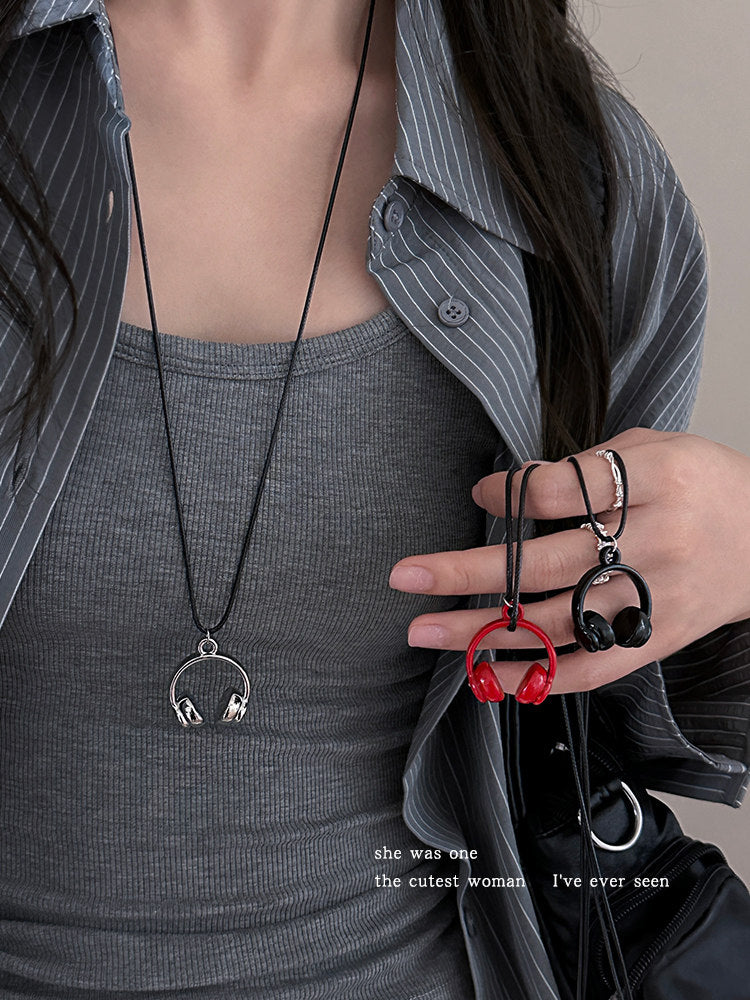 Headphone Pendant Necklace