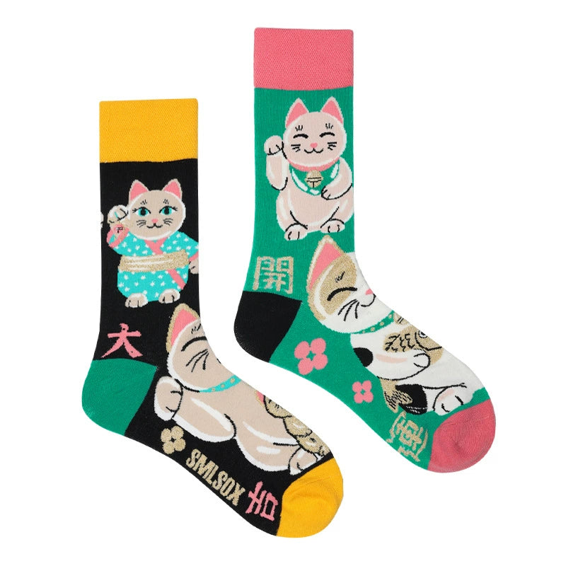 Mismatched Streetwear Crew Socks