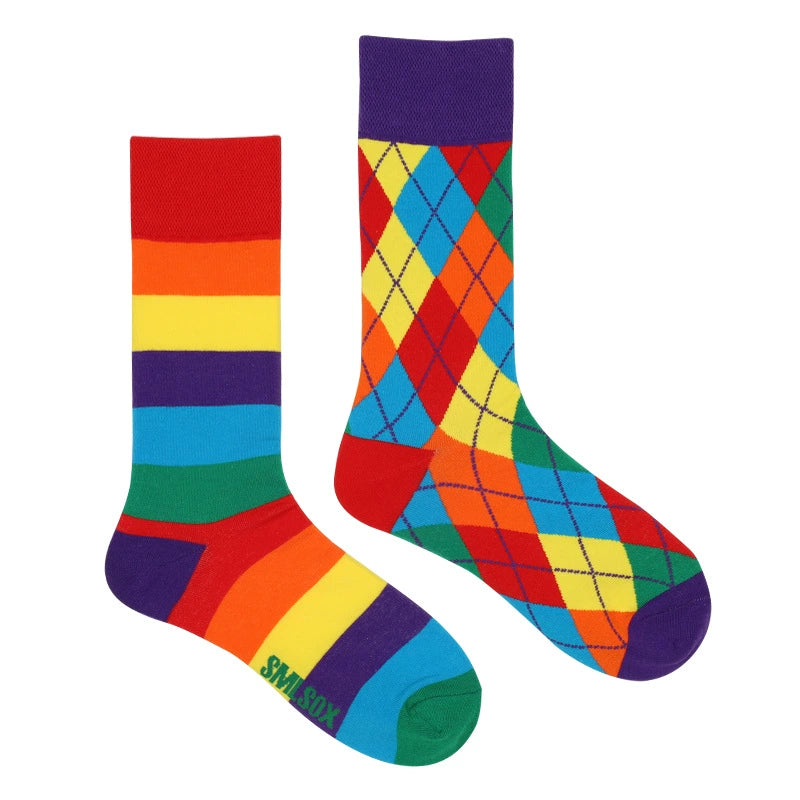 Mismatched Streetwear Crew Socks