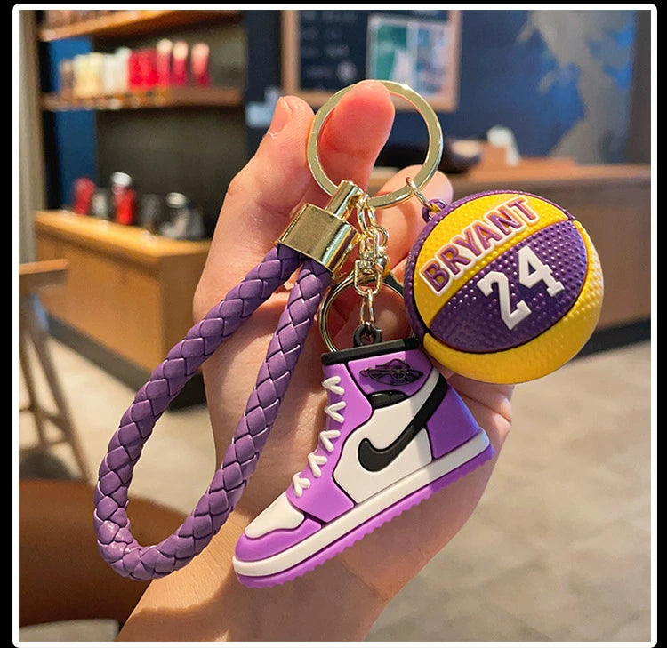 AJ Sneakers and Basketball Keychain