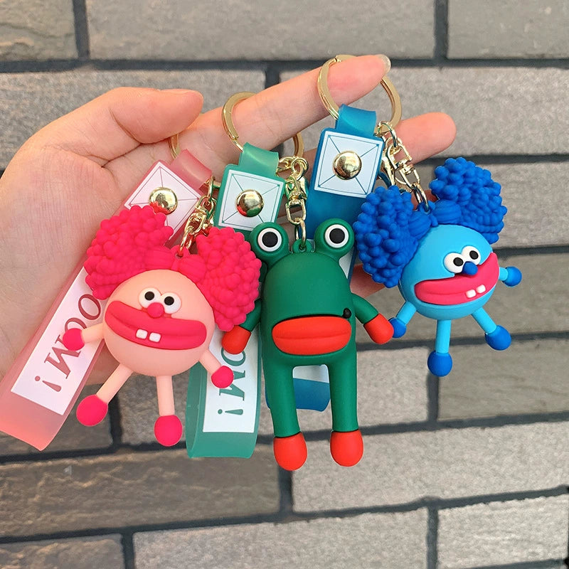 Ugly Cute Silly Face Keychain