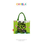 Vibrant Letter Print Tote Bag