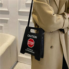 CAUTION Sign Mini Crossbody Bag