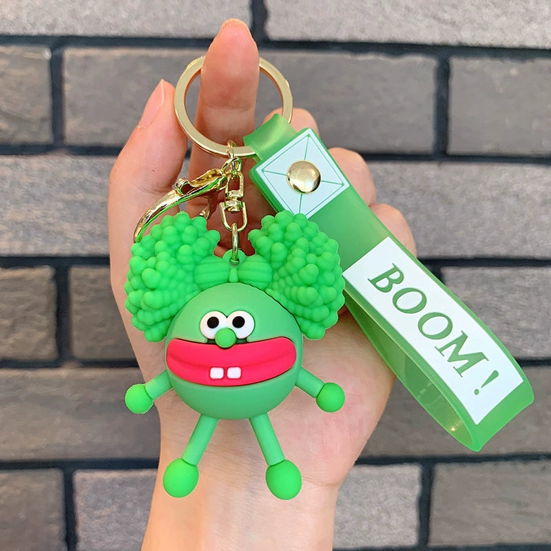 Ugly Cute Silly Face Keychain