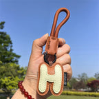 Leather Letter Keychain