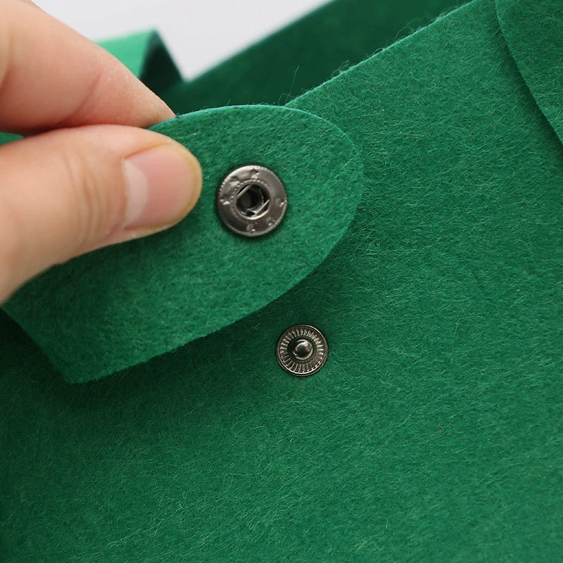 Color Block Wave Felt Tote Bag