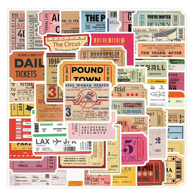 Vintage Ephemera Sticker Collection