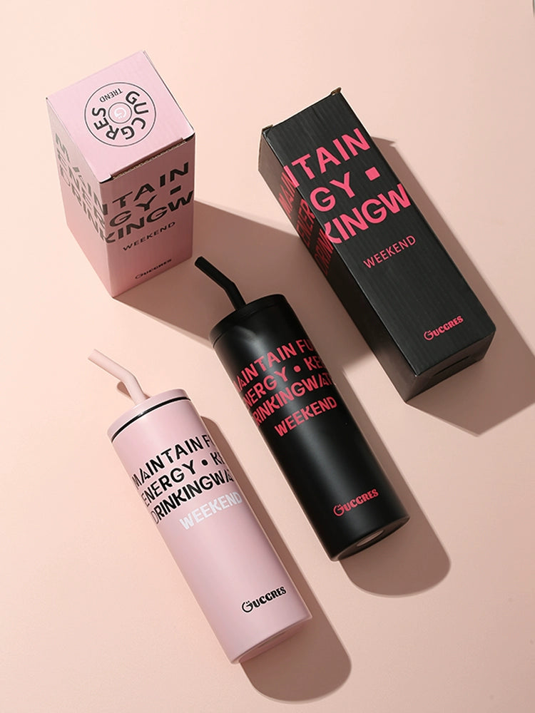 Sweet & Cool Style Straw Tumbler