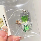 Ins-style Refreshing Four-leaf Clover Wishing Bottle Phone Charm
